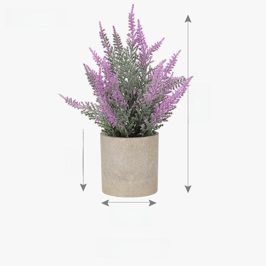 Simulated green houseplants in pot form