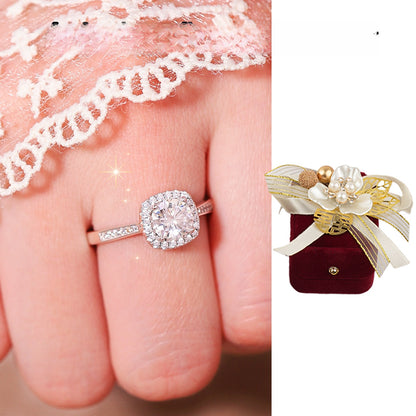 Simulated Moissanite Wedding Ring Set