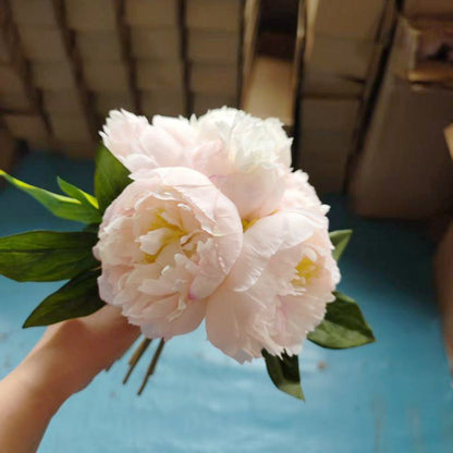 Simulated Peony Bouquet Silk Artificial Flowers
