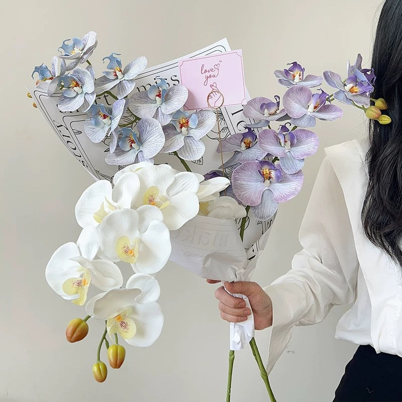 Simulated Phalaenopsis Silk Flower Bouquet