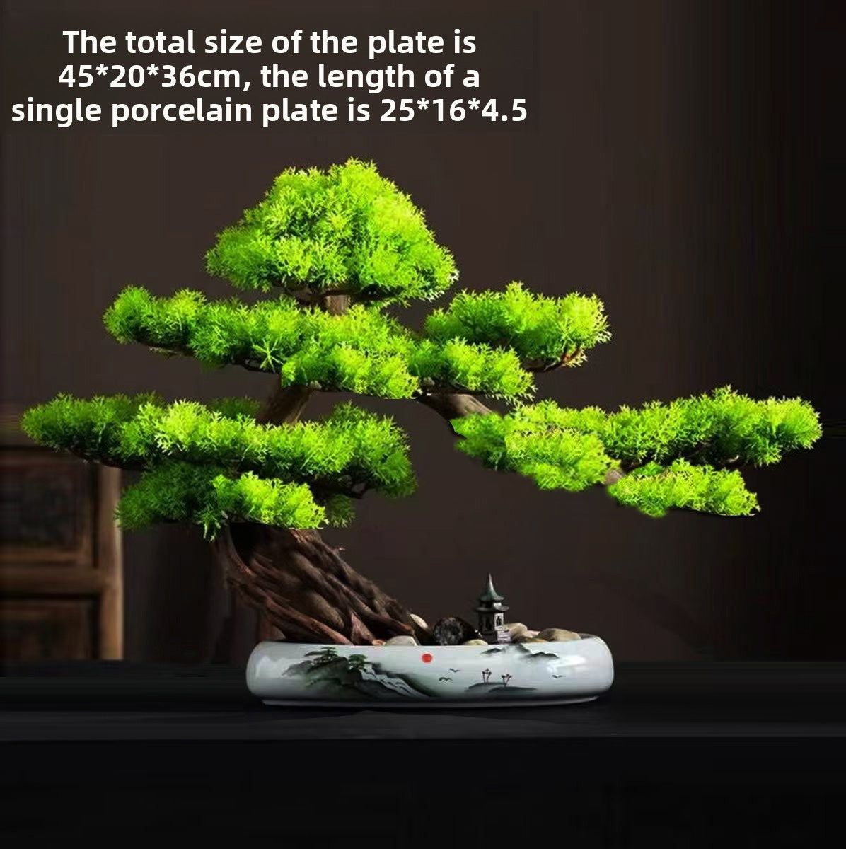 Simulated Pine Bonsai Tree Decor