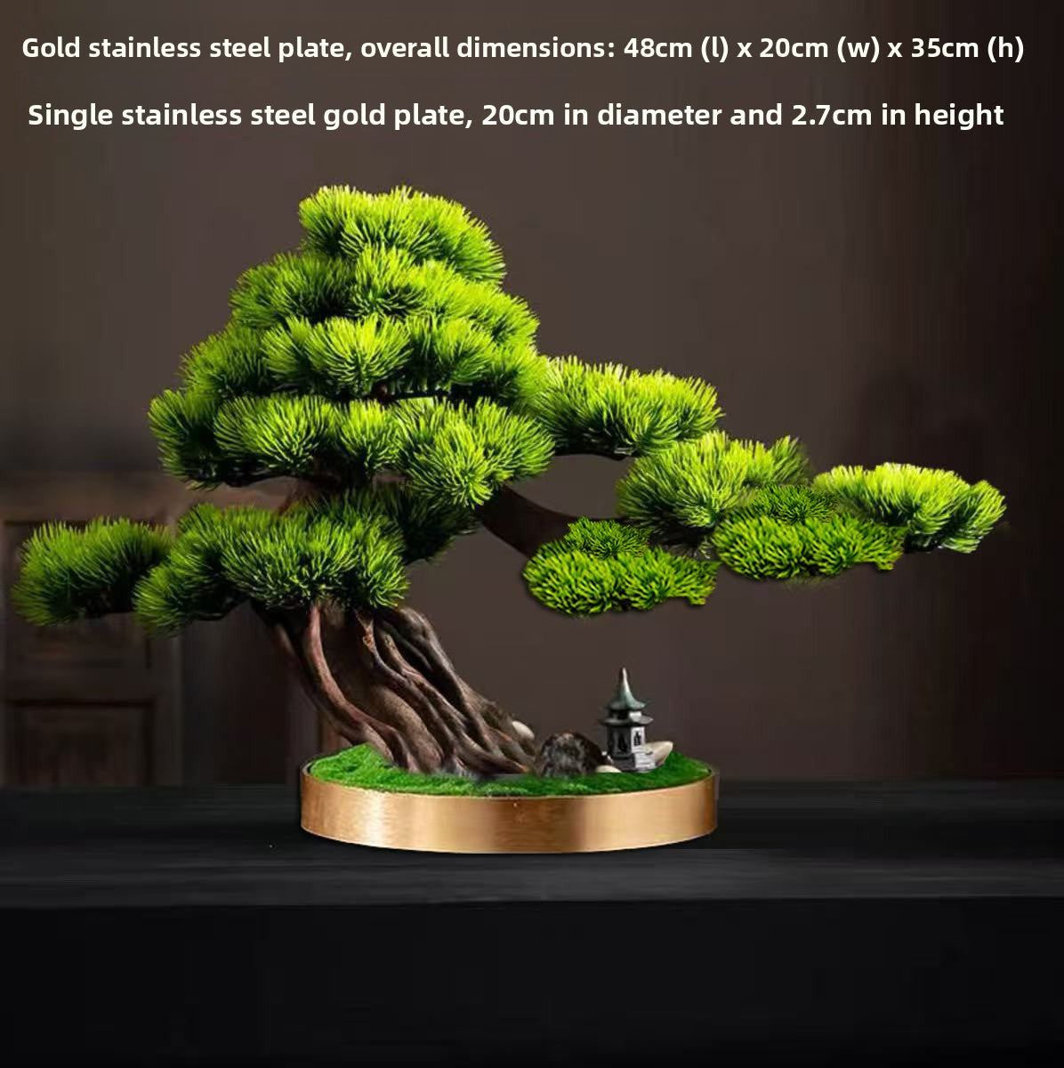 Simulated Pine Bonsai Tree Decor
