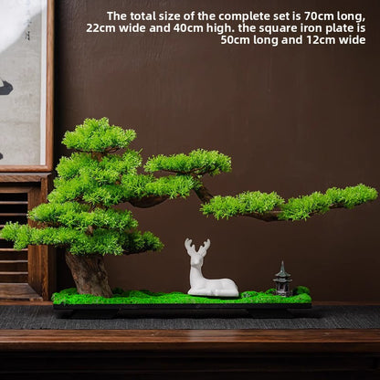 Simulated Pine Bonsai Tree Decor