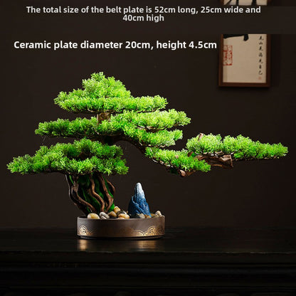Simulated Pine Bonsai Tree Decor
