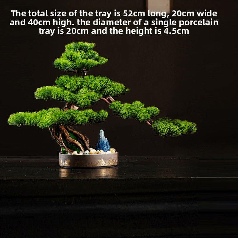 Simulated Pine Bonsai Tree Decor