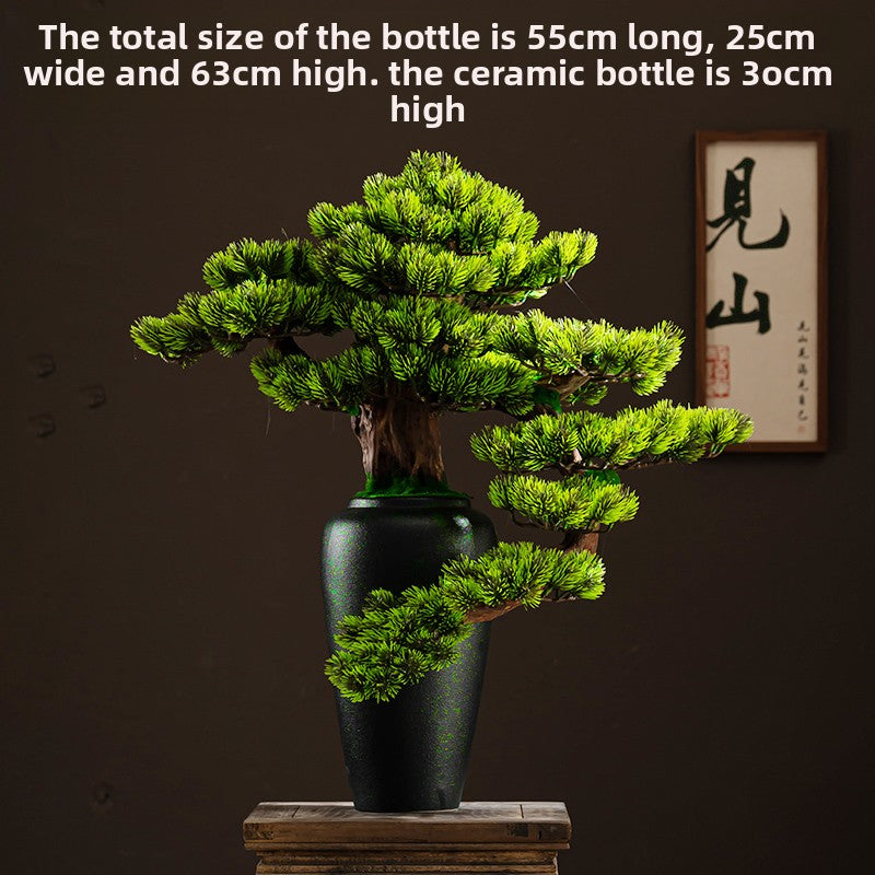 Simulated Pine Bonsai Tree Decor