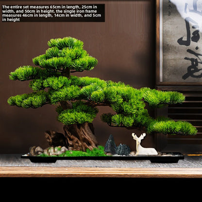 Simulated Pine Bonsai Tree Decor
