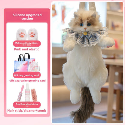 Simulated Ragdoll Cat Plush Backpack Doll
