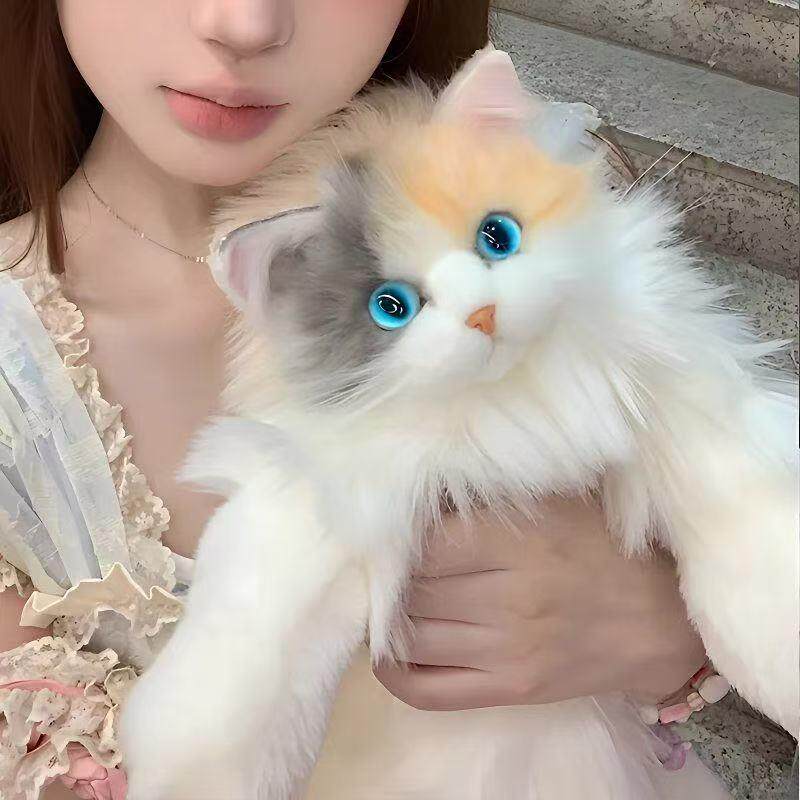 Simulated Ragdoll Cat Plush Backpack Doll