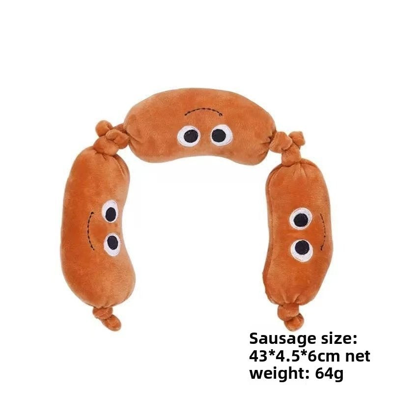 Simulated Sausage Dog Chew Toy with Squeaker