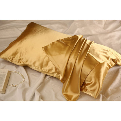 Simulated Silk Pillowcase Solid Color
