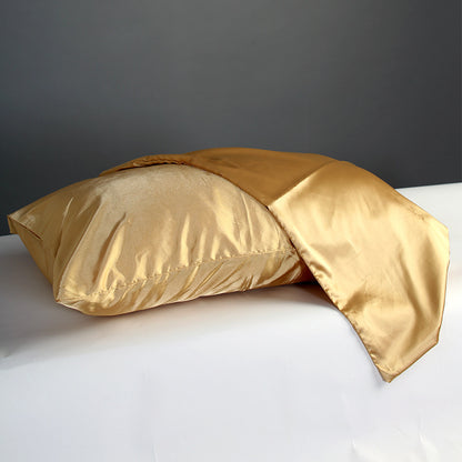 Simulated Silk Pillowcase Solid Color