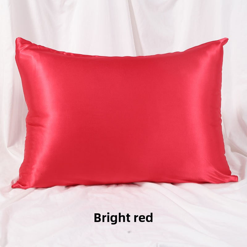 Simulated Silk Pillowcase Solid Color