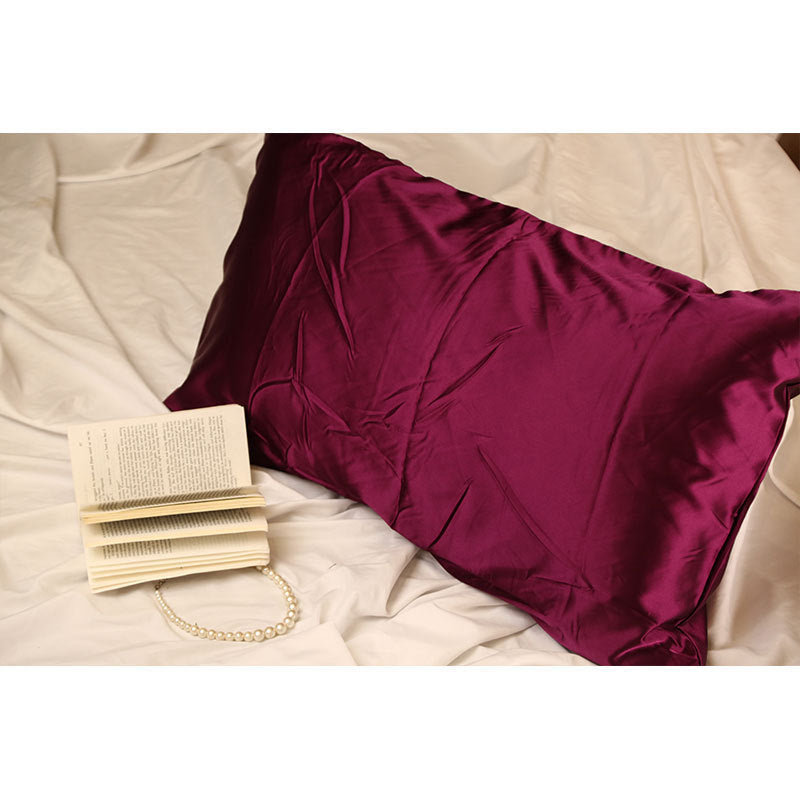 Simulated Silk Pillowcase Solid Color