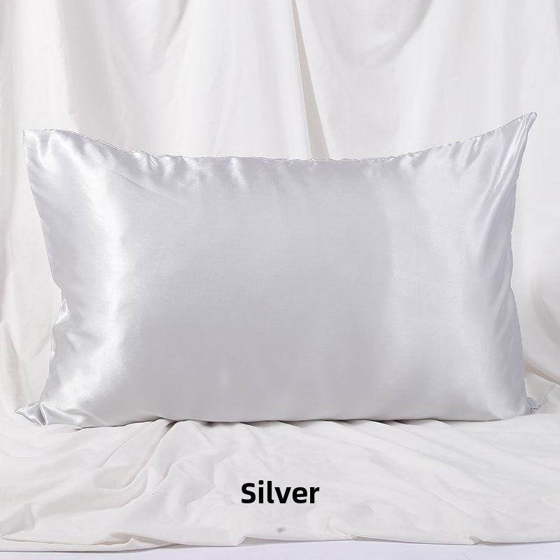 Simulated Silk Pillowcase Solid Color