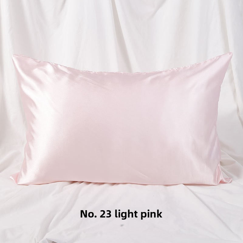 Simulated Silk Pillowcase Solid Color