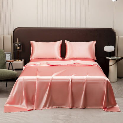 Simulated Silk Satin Bedding Set