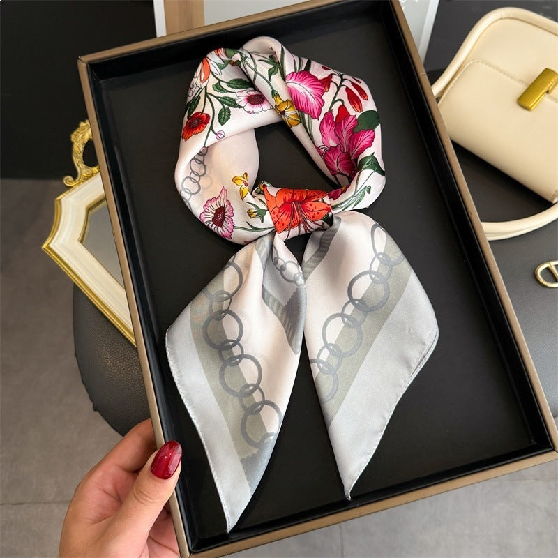 Simulated Silk Square Scarf for Women