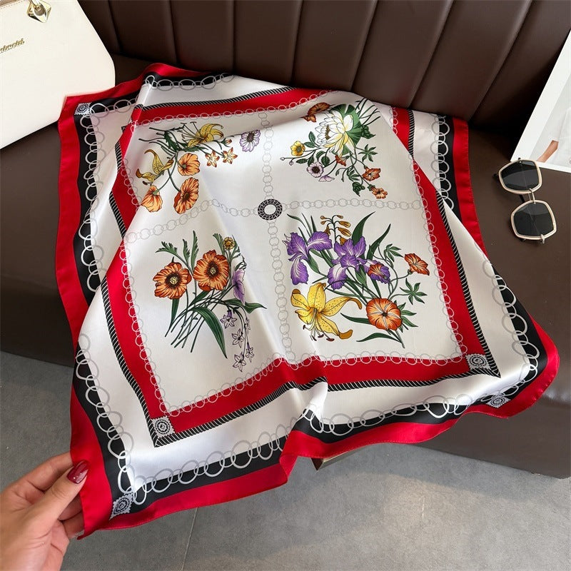 Simulated Silk Square Scarf for Women