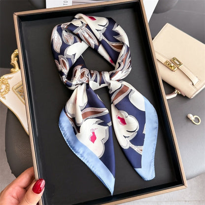 Simulated Silk Square Scarf for Women