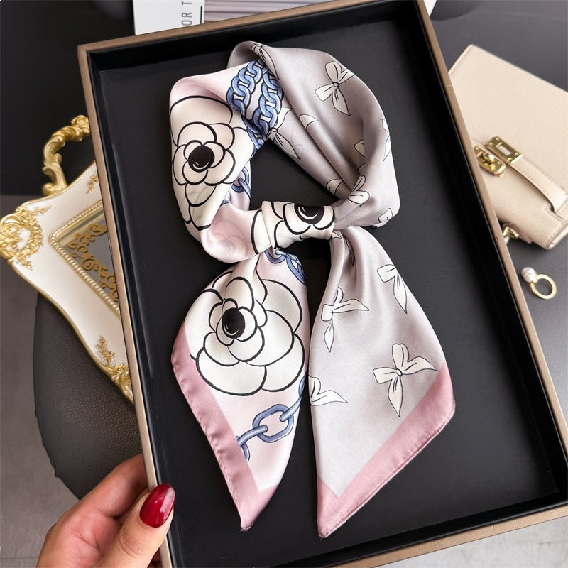 Simulated Silk Square Scarf for Women