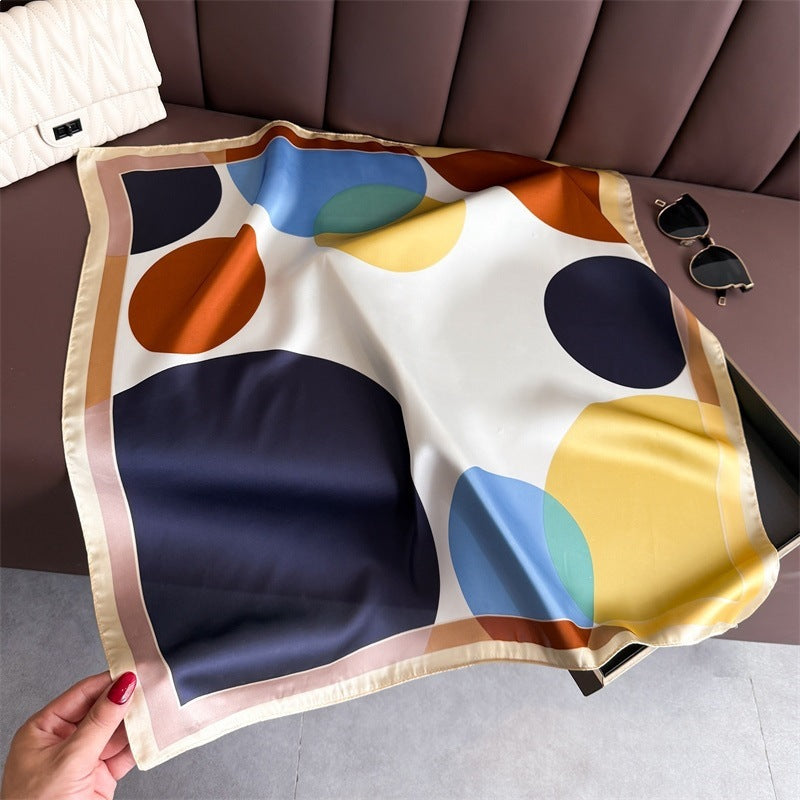Simulated Silk Square Scarf for Women