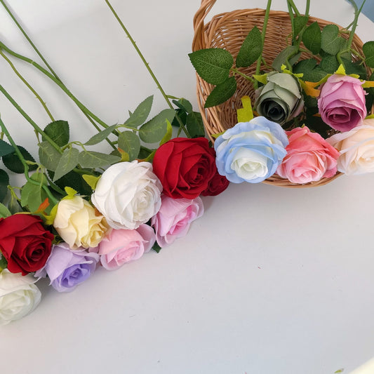 Simulated Silk Velvet Roses