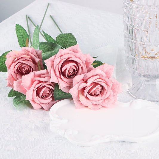 Simulated Silk Velvet Roses
