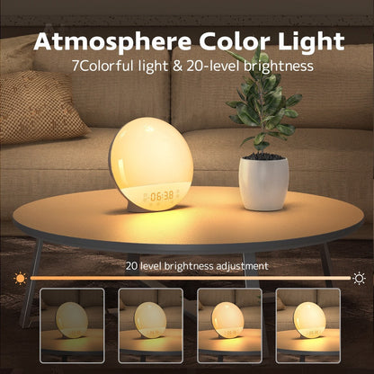 Simulated sunrise night light