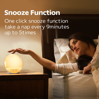 Simulated sunrise night light