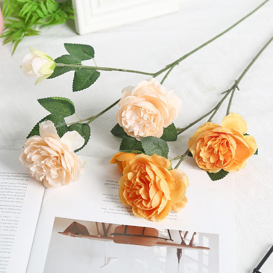 Simulated three-headed peony wedding artificial flowers