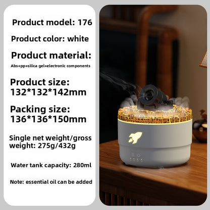 Simulated Turret Aromatherapy Humidifier with Flame Effect