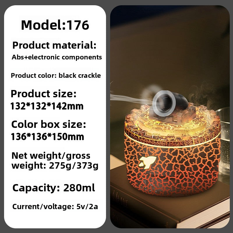 Simulated Turret Aromatherapy Humidifier with Flame Effect