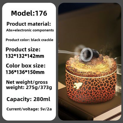 Simulated Turret Aromatherapy Humidifier with Flame Effect
