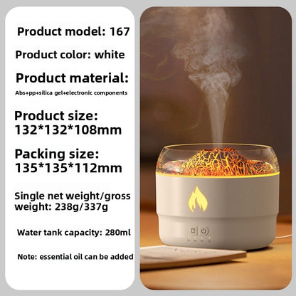 Simulated Turret Aromatherapy Humidifier with Flame Effect
