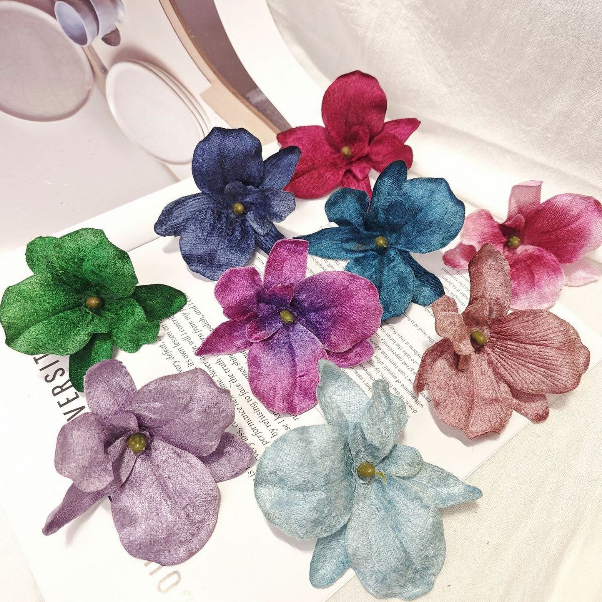Simulated Velvet Orchid DIY Decorative Flowers