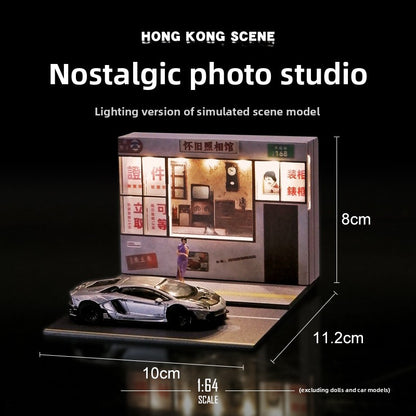 Simulation 1:64 Miniature Building Scene Model with Lights