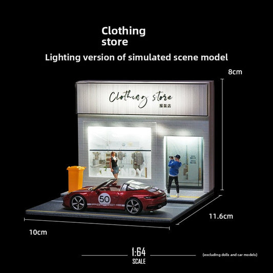 Simulation 1:64 Miniature Building Scene Model with Lights