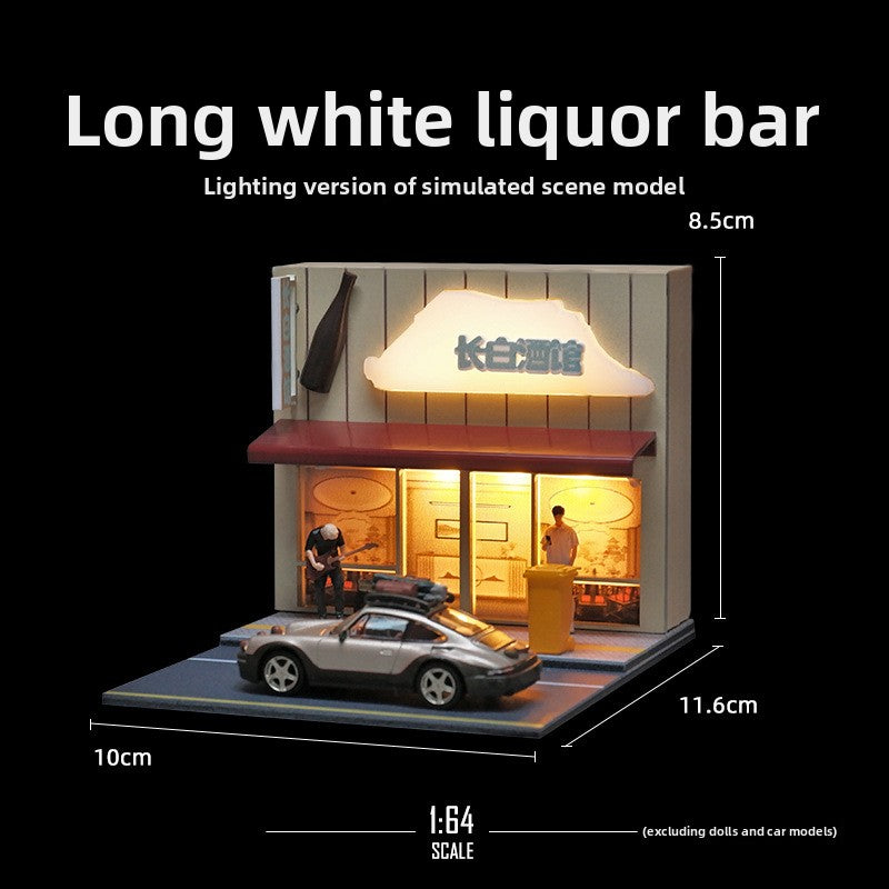 Simulation 1:64 Miniature Building Scene Model with Lights
