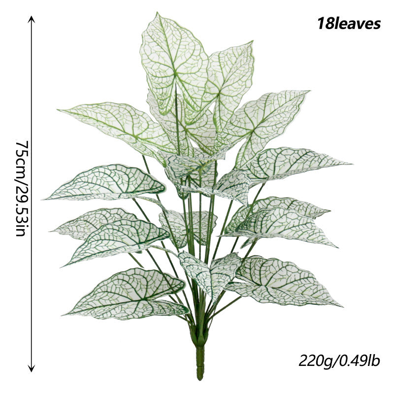 Simulation Alocasia Leaf Potted Plant for Home Decoration