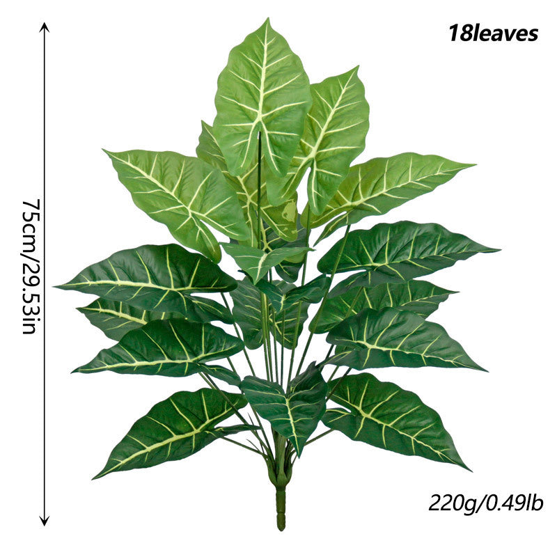 Simulation Alocasia Leaf Potted Plant for Home Decoration