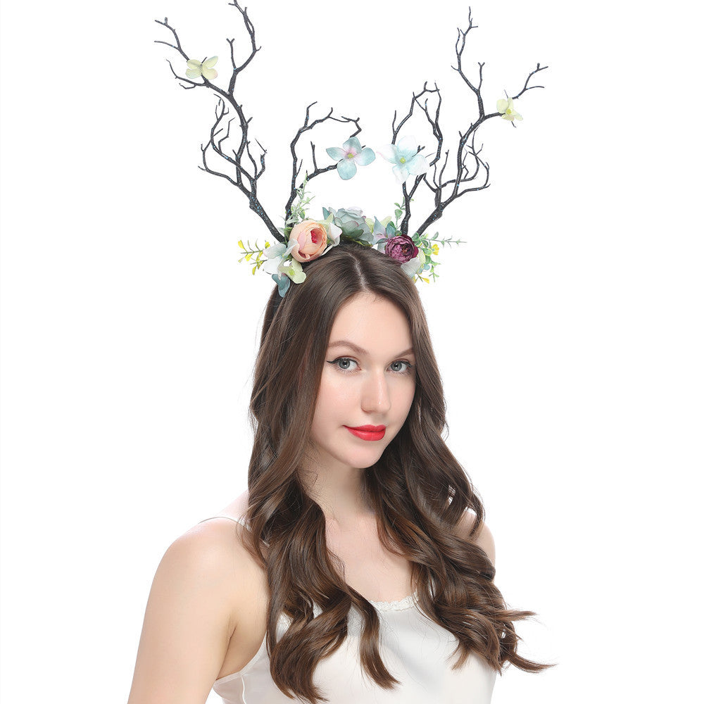 Simulation Branch Flower Headband