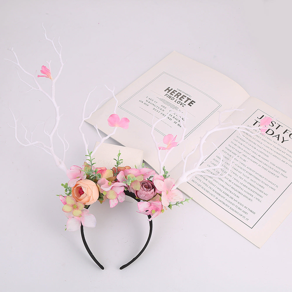 Simulation Branch Flower Headband