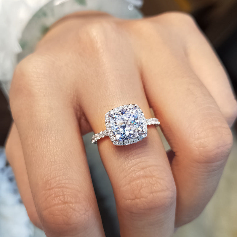 Simulation diamond ring