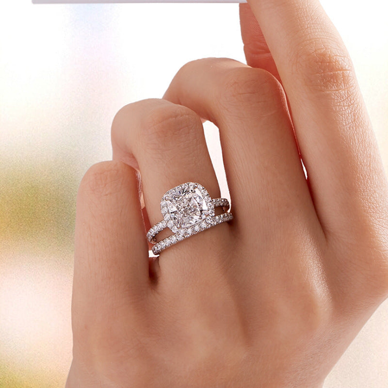 Simulation diamond ring