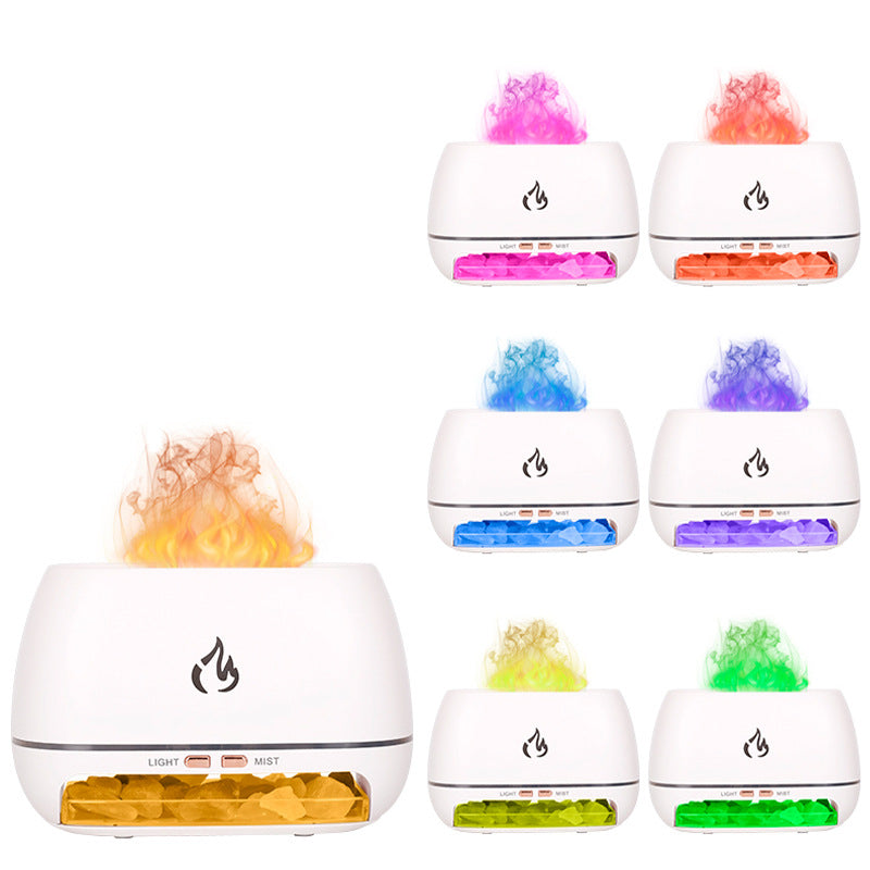 Simulation Flame Wood Grain Aromatherapy Humidifier