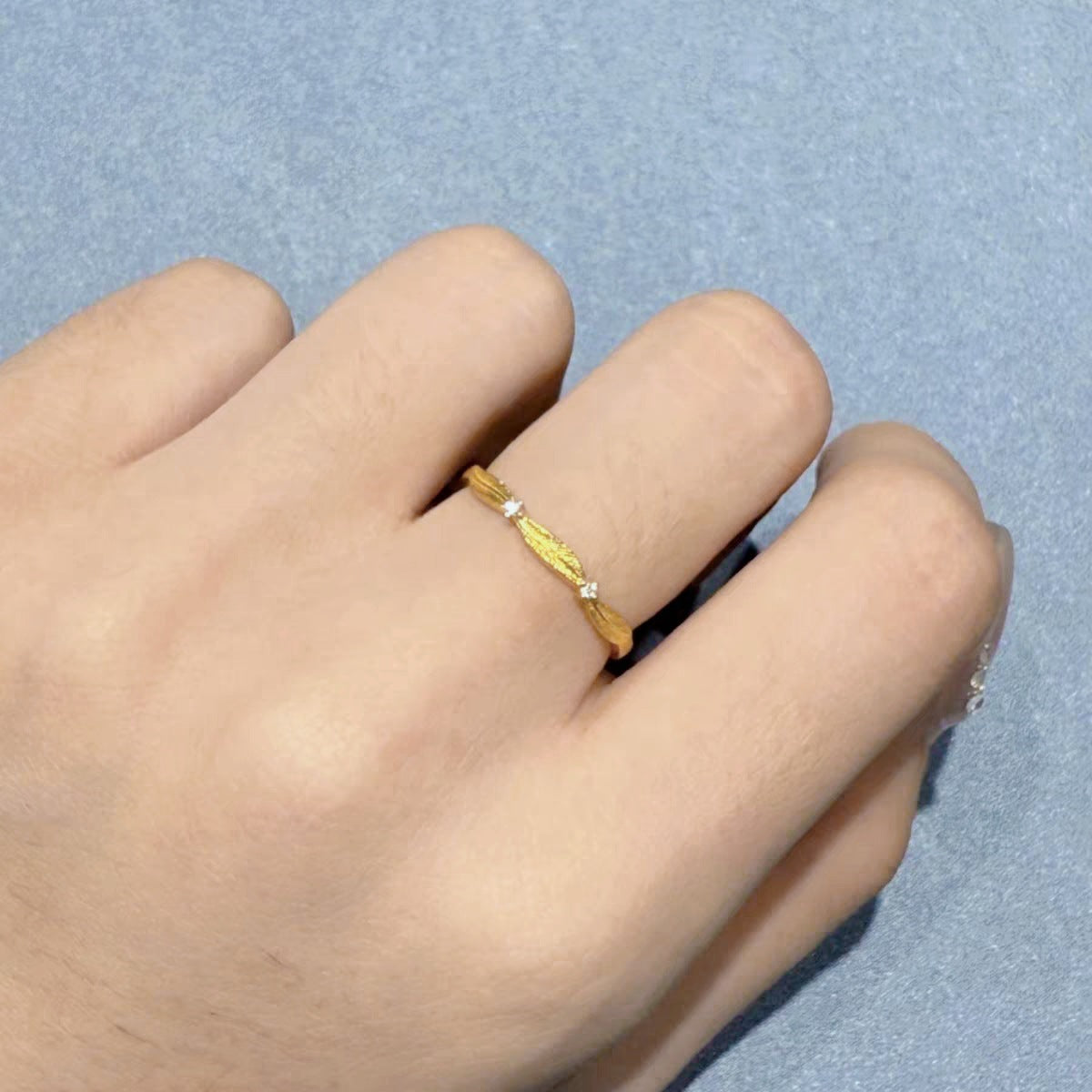 Simulation gold ring