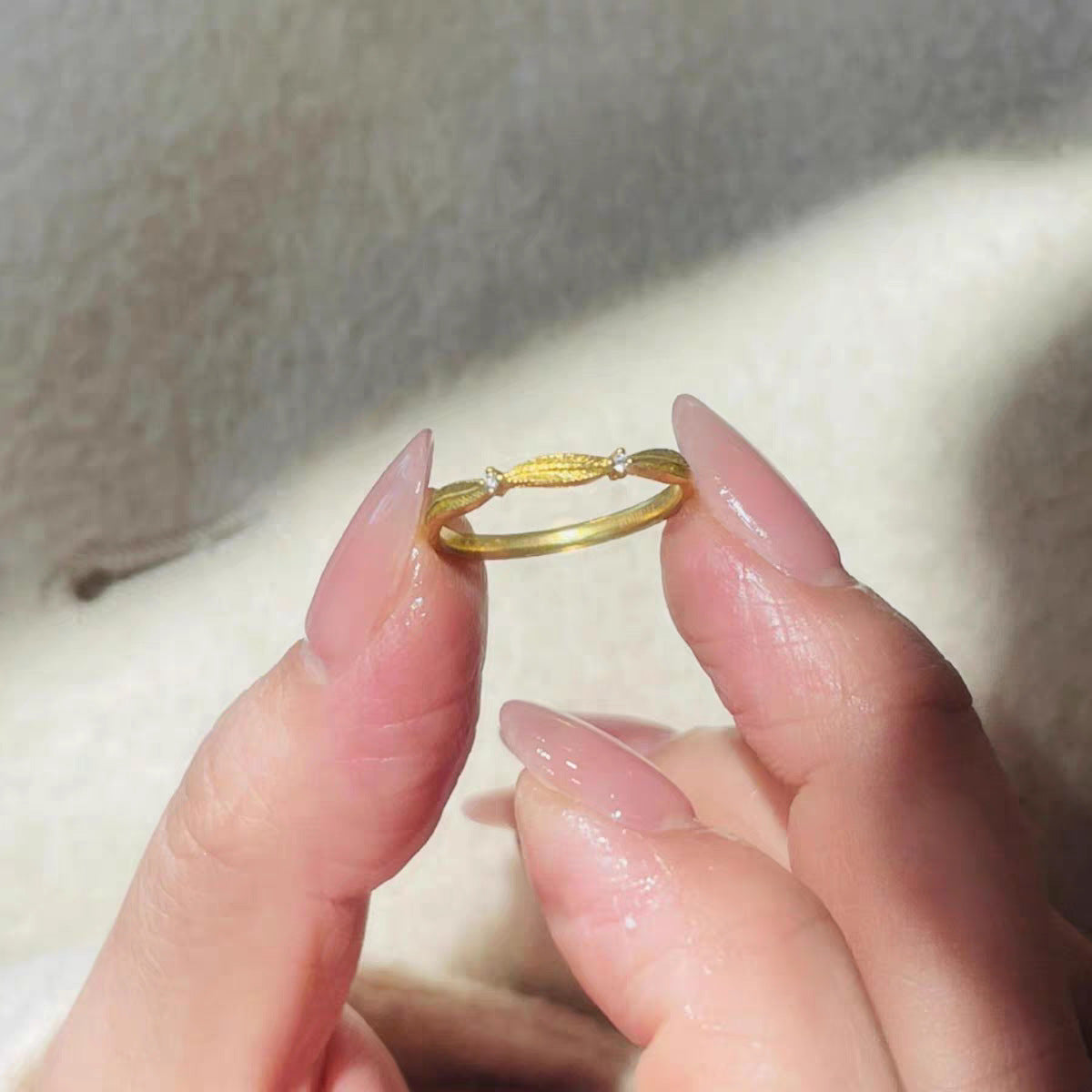 Simulation gold ring
