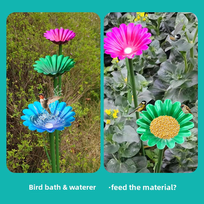 Simulation Iron Bee Butterfly Garden Bird Feeder Decoration