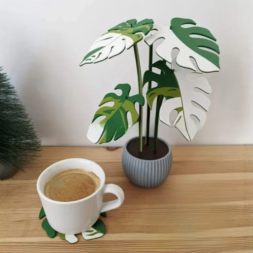 Simulation Monstera Plant Potted